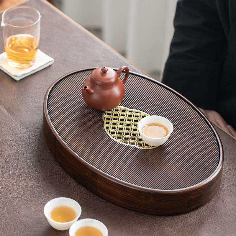 高档茶盘家用大小茶海储水式竹制茶座精品楠竹茶台干泡台茶具托盘