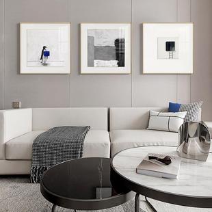 光影现代极简主义黑白灰客厅装饰画克莱因蓝挂画抽象艺术餐厅画