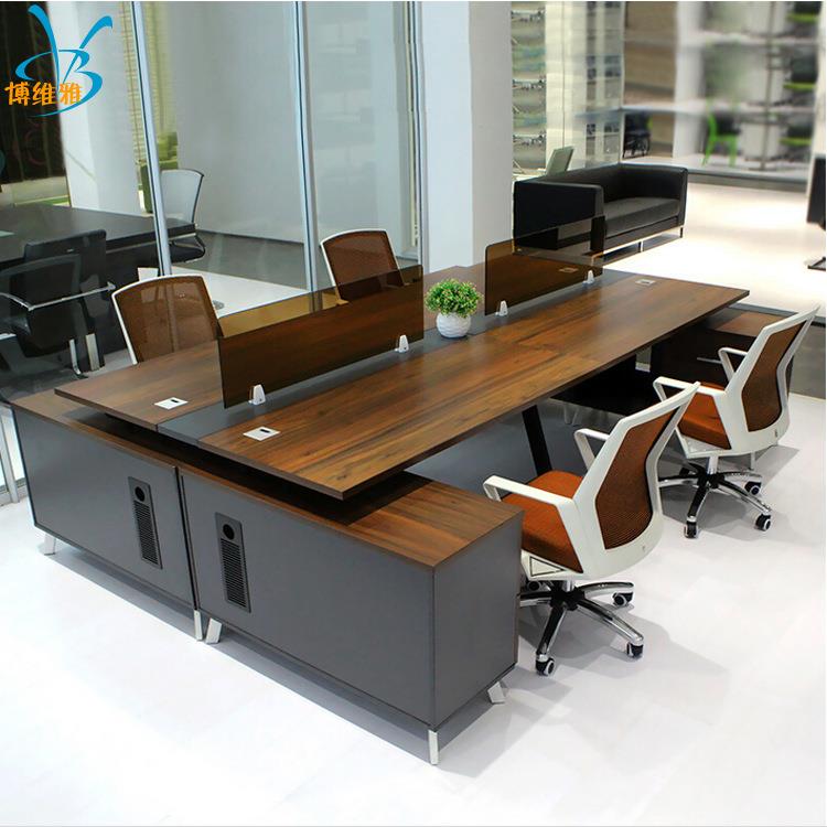 家具办公家具办公桌四人位职员桌时尚简约屏风工位