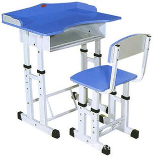 可升降单人课桌凳子培训班辅导班课桌教室课桌椅学校学生桌椅