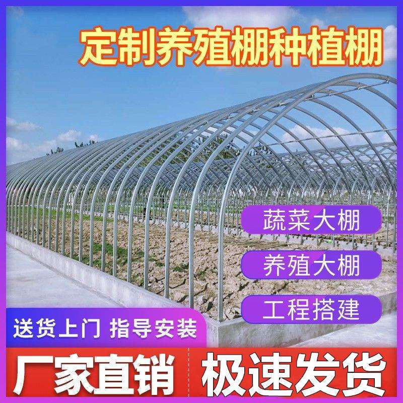 温室大棚骨架钢管养殖棚种植棚全套牛棚羊圈猪舍蔬菜棚椭圆管