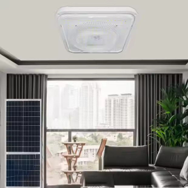 太阳能吸顶灯led方形遥控室内户外阳台分体庭院吊灯家用智能感应