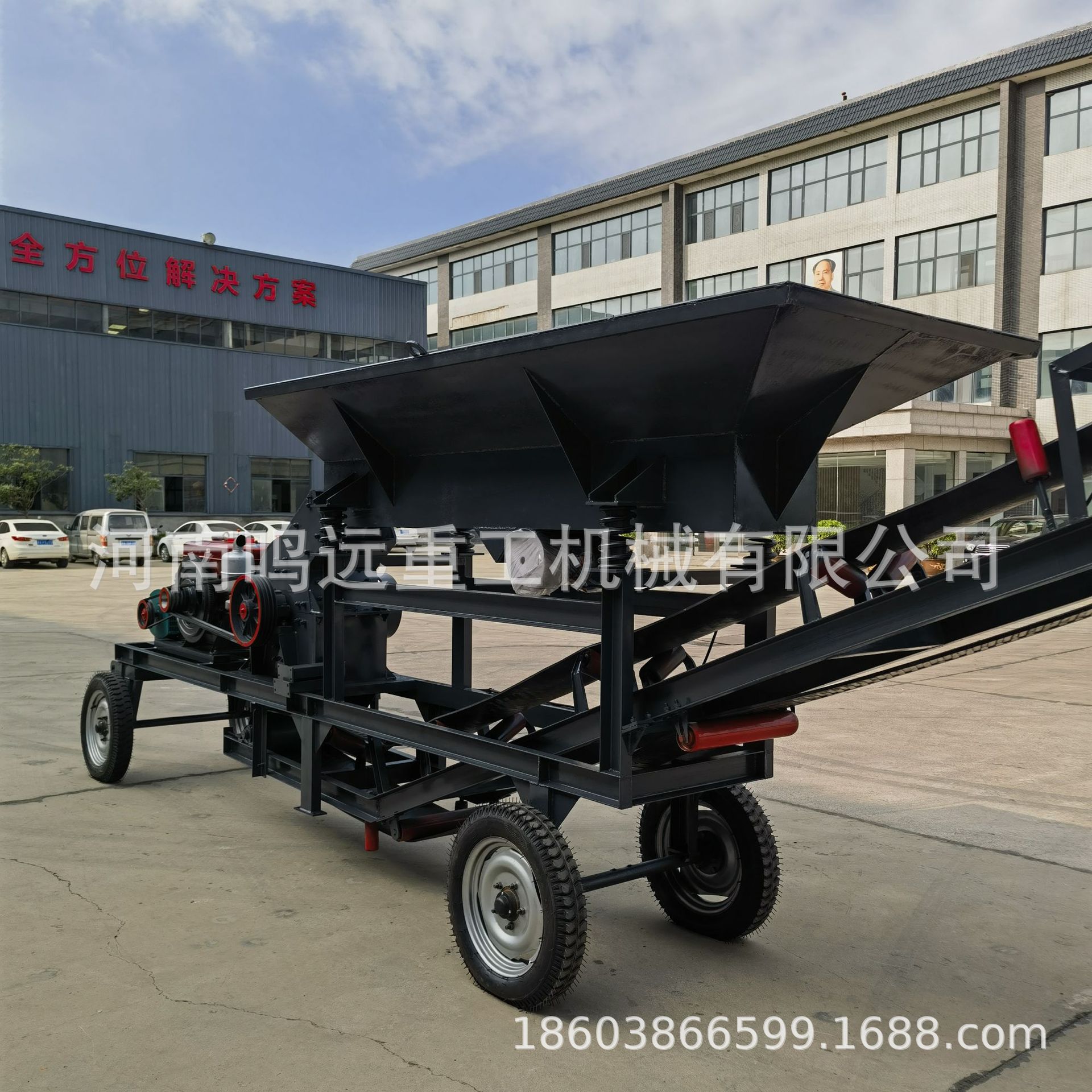 小型移动粉煤机碎石机锤式石头打砂破碎机制砂机移动锤破