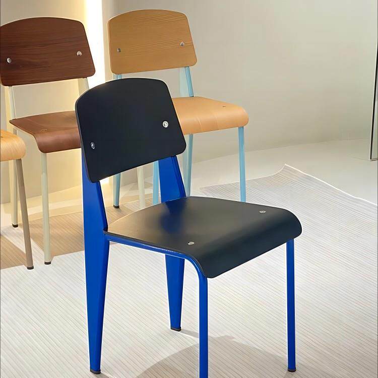 复古餐椅标准椅汉堡店餐厅实木椅子靠背学生书桌椅简约餐桌椅子