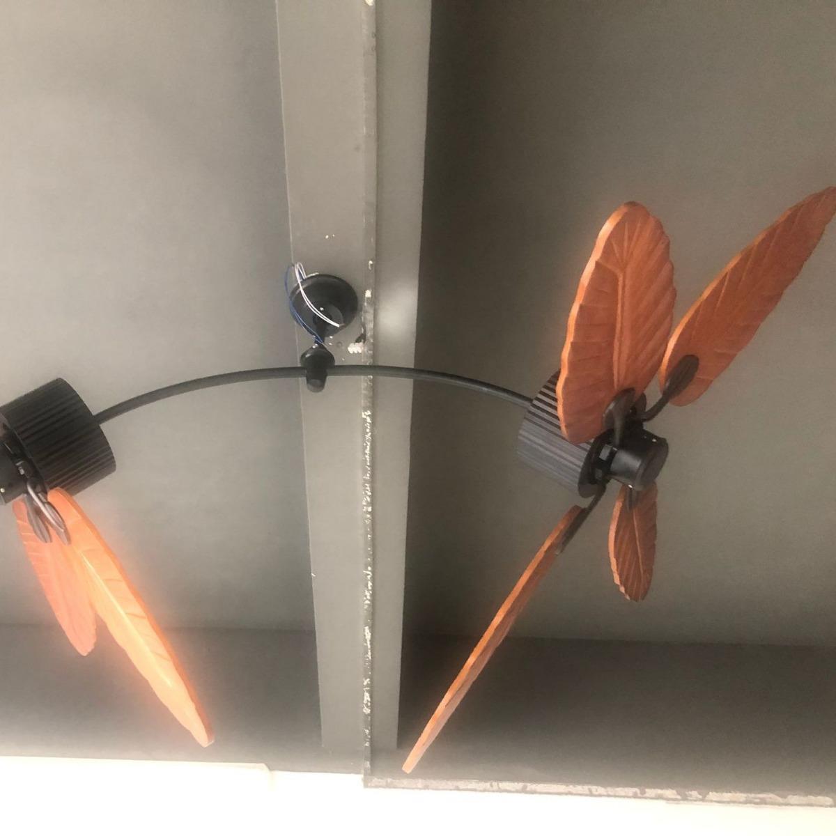 创意双头扇东南亚风扇灯传统吊扇灯餐厅客厅卧室无灯装饰吊扇