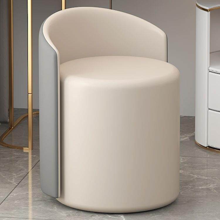 轻奢风化妆凳女生卧室梳妆台椅子现代简约美甲顾客靠背圆凳子