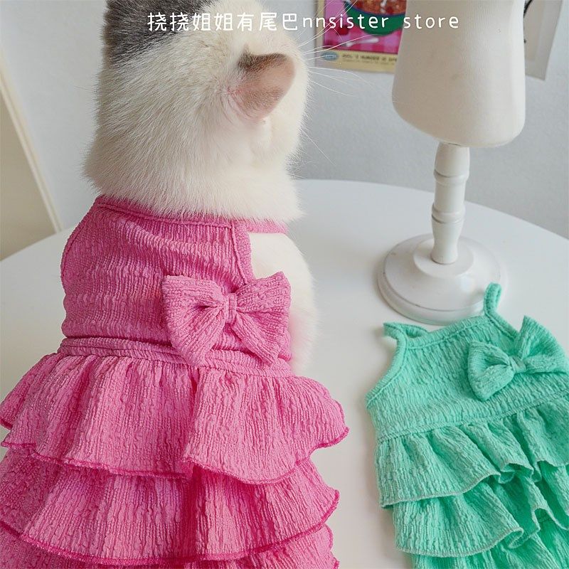 夏季多巴胺宠物公主裙狗狗可爱加菲薄款防掉毛猫咪衣服吊带连衣裙,宠物/宠物食品及用品,猫宠物服装/雨衣（新）,淘宝优惠券,粉丝福利购,淘宝优惠卷