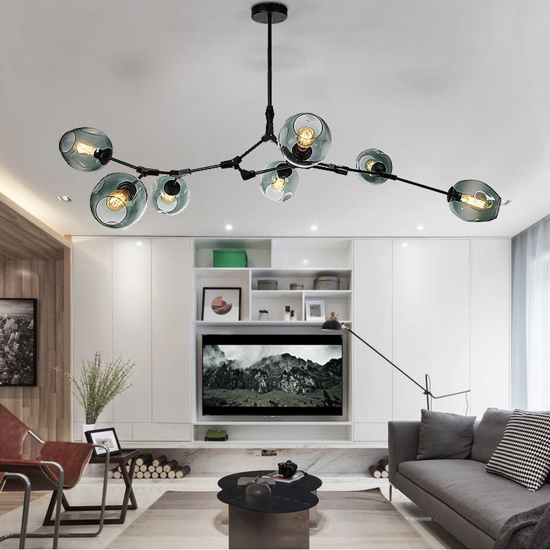 实瑞后现代吊灯北欧魔豆客厅卧室餐厅服装店简约创意时尚分子吊灯