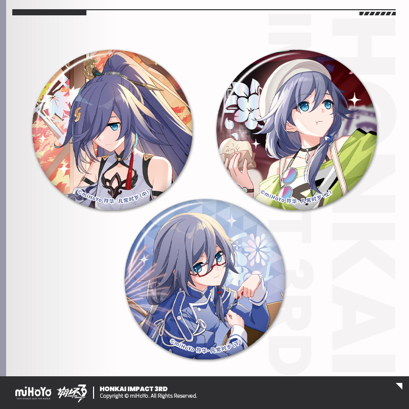 【米哈游/崩坏3】圣痕系列马口铁徽章套装希儿琪亚娜符华