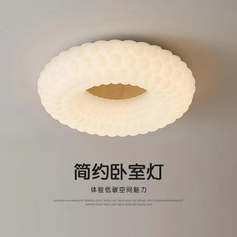北欧圆形吊灯餐厅灯具卧室创意简约吸顶灯网红儿童房间灯主卧室灯