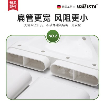 WALISTA新风系统过梁器家用不打孔过梁通风扁管管道家用过梁器