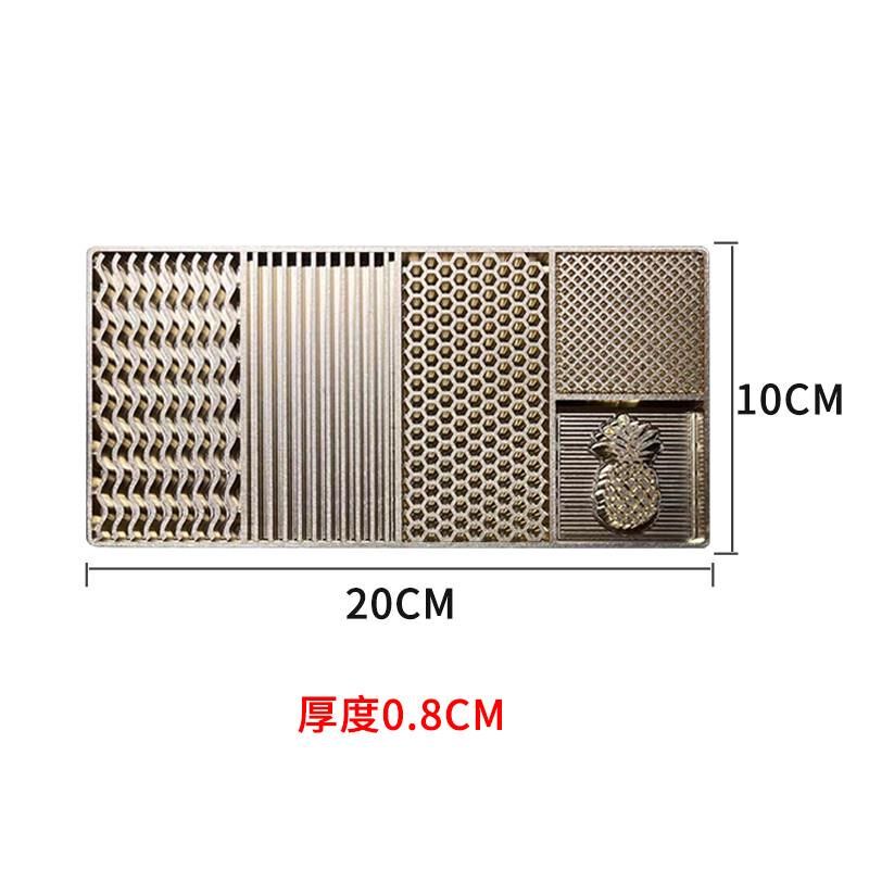 调酒冰块花纹压印烫压调酒师制冰模板铜板酒吧冰logo纹理纯铜直销