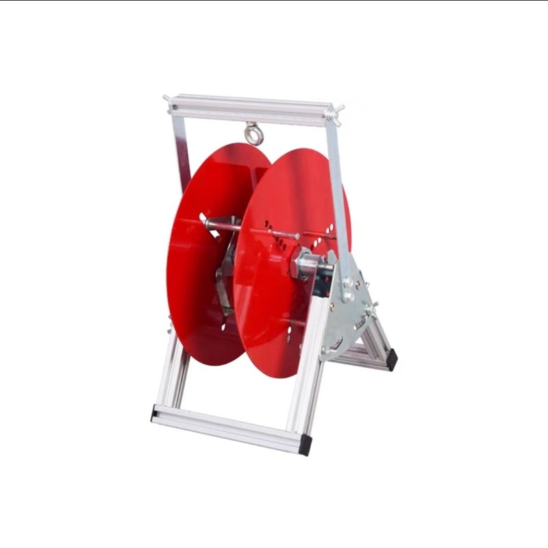 电线缆绕卷缠圈线盘空盘线滚子轮工字盘绳索收纳架放线神器拖线盘图片