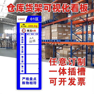 仓库货架标识牌管理看板