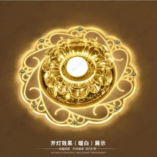 厂家简约水晶过道灯led走廊灯亚克力客厅灯圆形小吸顶灯现代