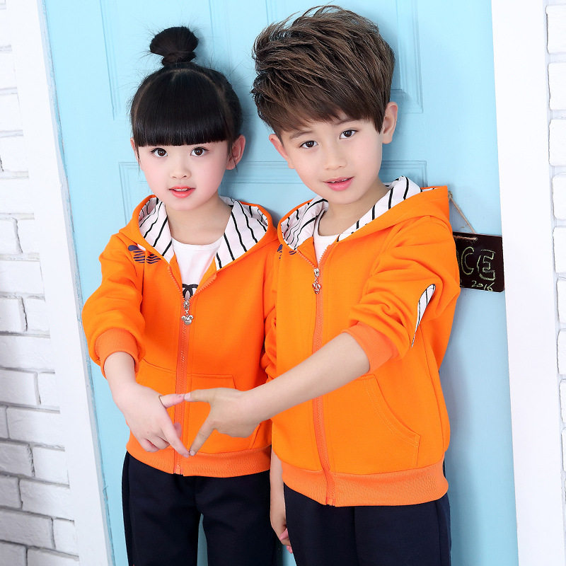 2021童装新款男女童春季运动套装长袖班服中大童校服学生服两件套