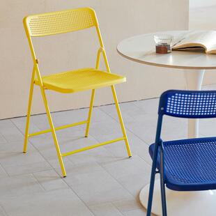 可收纳折叠椅托帕瑞椅子室内户外可折叠收纳椅小户型简约餐桌椅洞