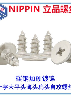 镀镍CA十字大头大帽薄头扁头扁平头大平头自攻螺丝钉M1.2M1.4M2M6
