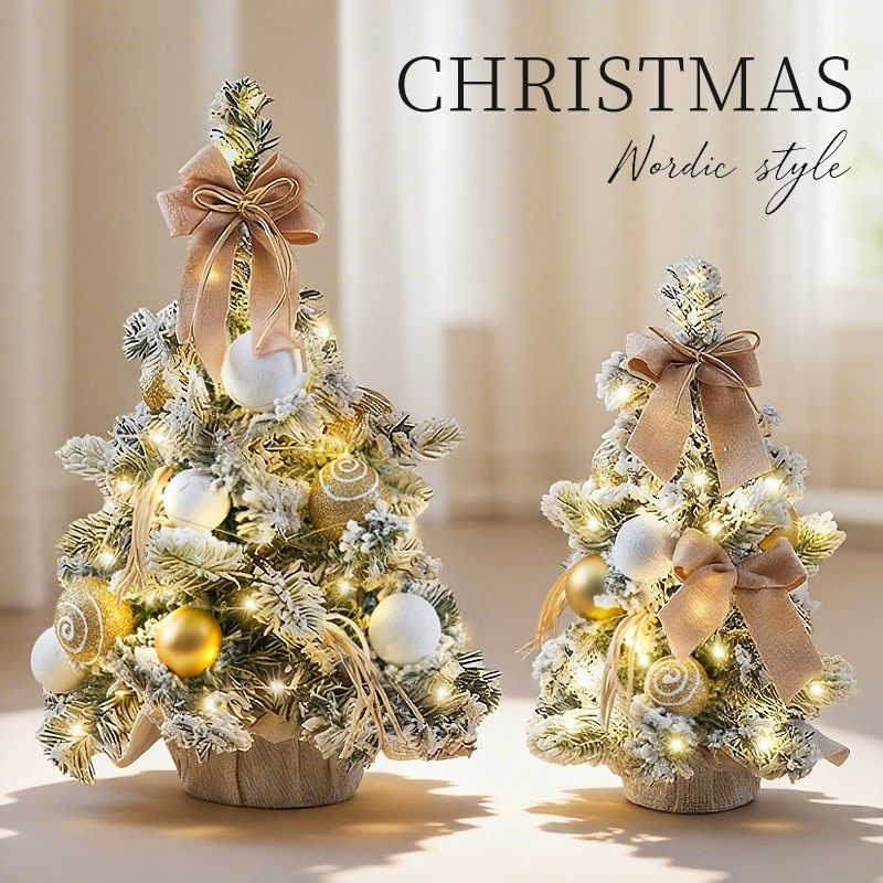 圣诞树桌面摆件迷你小型2025年新款拍摄道具圣诞节装饰品布置创意