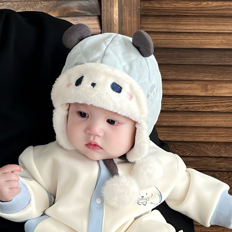 婴儿帽子冬韩版可爱小月龄宝宝保暖护耳帽婴幼儿男童秋冬季雷锋帽,童装/婴儿装/亲子装,帽子,淘宝优惠券,粉丝福利购,淘宝优惠卷