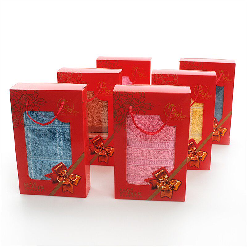 纯棉毛巾礼盒单条装批量结婚生日寿宴回礼伴手礼品定制印绣字logo