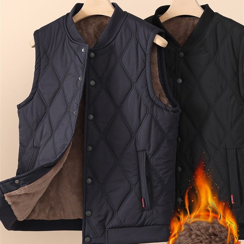 秋冬加绒加厚背心爸爸保暖马甲外套中老年人男士夹棉坎肩爷爷马夹,男装,常规马甲,淘宝优惠券,粉丝福利购,淘宝优惠卷