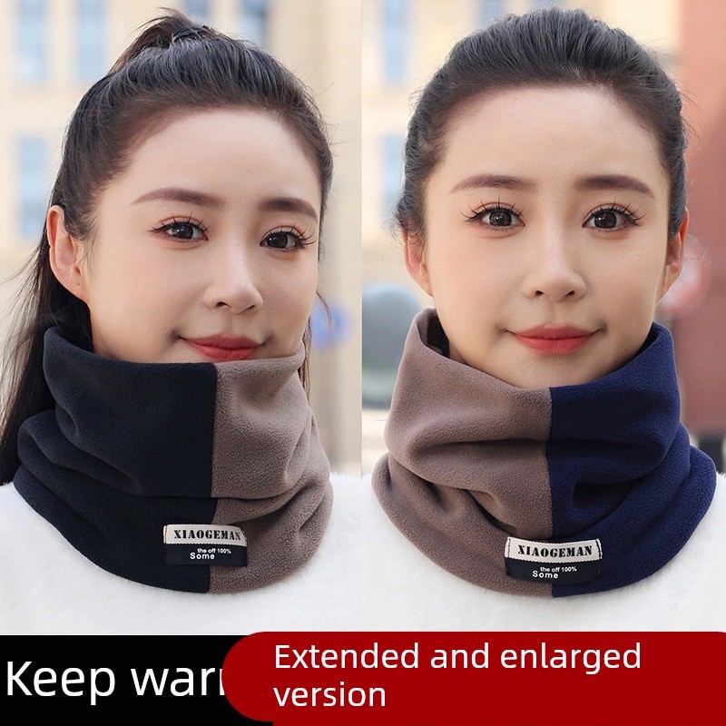 围脖男女同款冬季加绒加厚骑行防风面罩保暖遮脸新款百搭护颈脖套