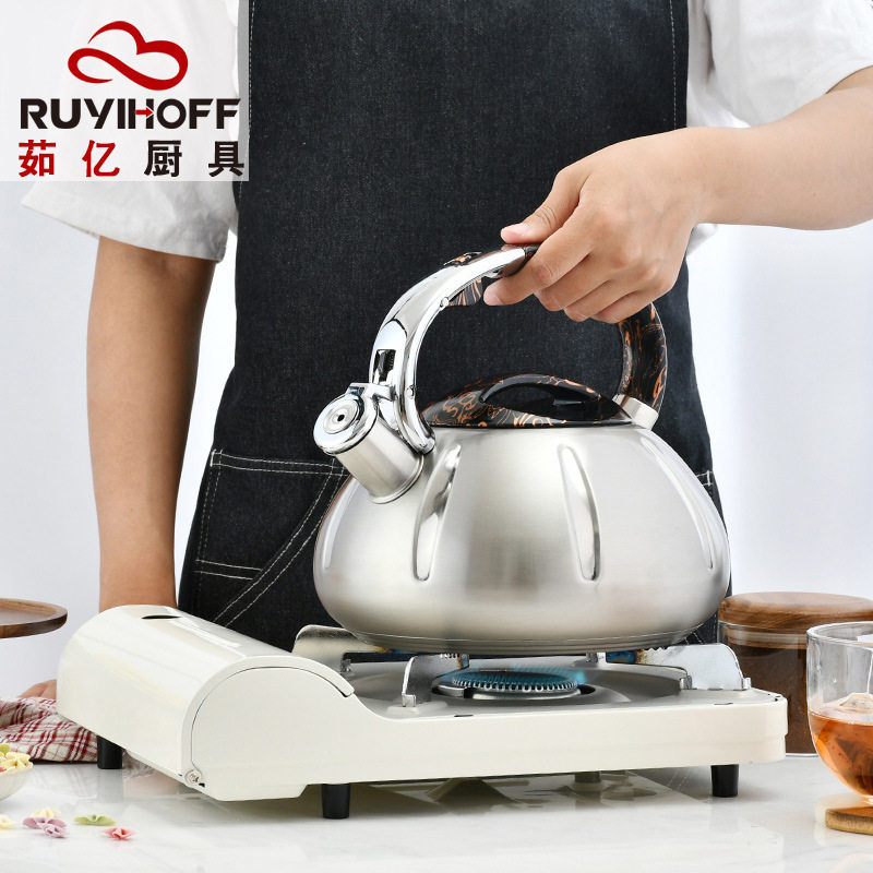 手柄贴花工艺鸣音烧水壶鸣笛水壶wish厨具不锈钢壶