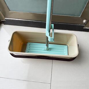 直销长方形洗拖把桶家用塑料水桶手提平板拖把胶棉海绵拖把挤 新款