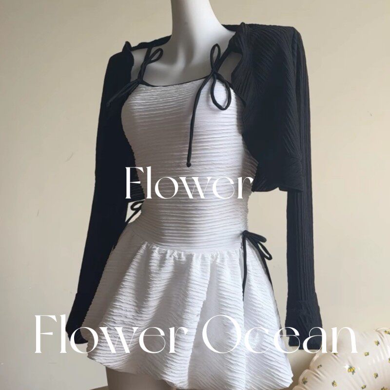 【小芭蕾】简约韩系少女分体两件套bikini小胸沙滩温泉度假泳衣