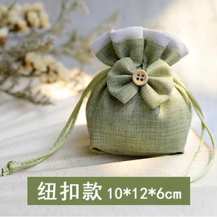 WBZ7可爱小布袋香包袋子香囊空袋diy抽绳棉麻收纳袋喜糖果袋饰礼