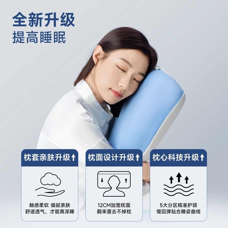 眠同学枕头记忆棉枕深睡慢回弹呵护颈椎助睡眠宿舍颈椎枕枕芯图片