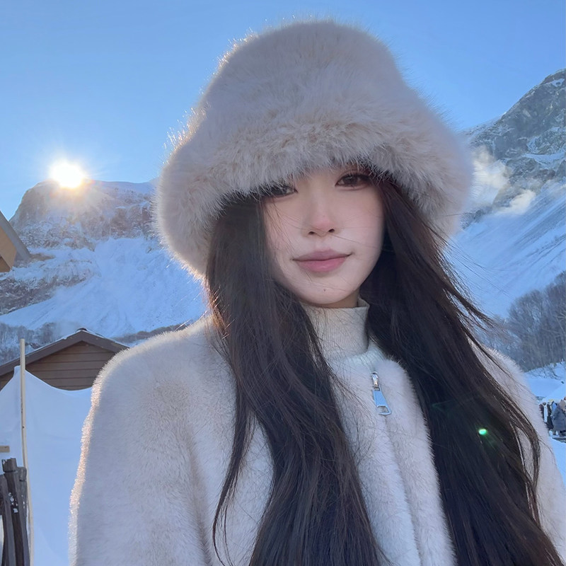 【猫仔kitten】2024新款帽子女秋冬季渔夫帽显脸小保暖护耳雷锋帽