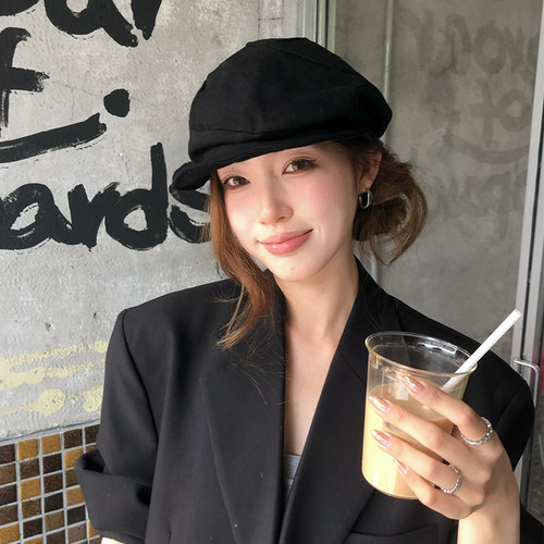 【猫仔kitten】日系小众复古云朵贝雷帽夏季百搭时尚显脸小帽子女