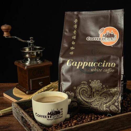 Coffee Town咖啡城卡布奇诺白咖啡马来西亚进口速溶泡沫咖啡525g