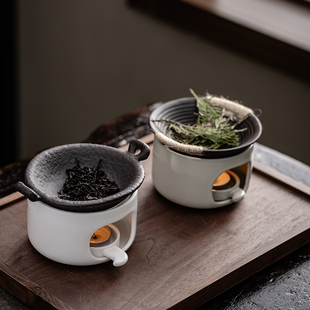 冠森烤茶器橘子炒茶煮茶温茶炉加热茶叶茶炉蜡烛底座提香器烤茶炉