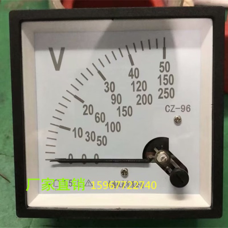 指针式同期同步电压表CZ-96 50V 150V 250V发电机并网整步表