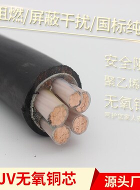 国标YJV电缆VV2 3 4 5铜芯10 16 25 35平方1阻燃架空铠装三相四线