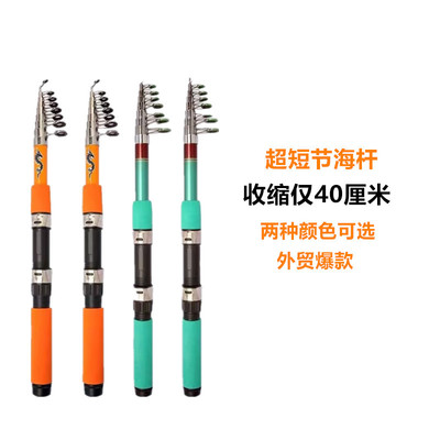 钓鱼竿短节海杆1.8米3.6米硬调抛竿远投竿跨境款短节海杆
