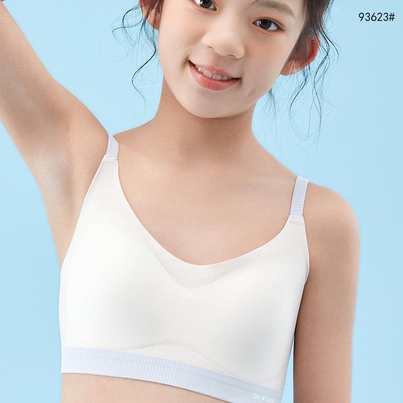 新款直销少女孩三阶段发育内衣无钢圈胸围固定杯后背扣高中生乳罩