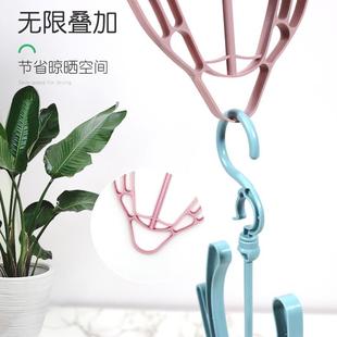 新款 衣架钩 直销多功能家用晾晒鞋 架双钩袜子收纳阳台旋转防风挂鞋