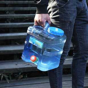 直销15升户外带龙头方桶纯净水桶家用饮水桶食品级PC车载露营 新款