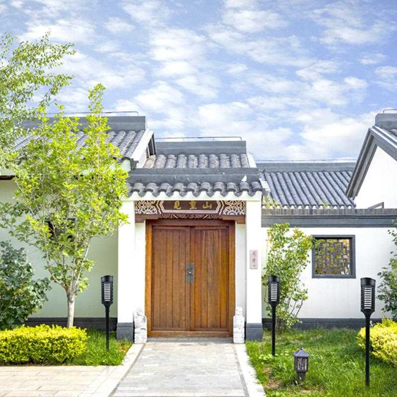新款直销草坪灯户外庭院装饰仿真火焰火把led灯防水地插太阳能花
