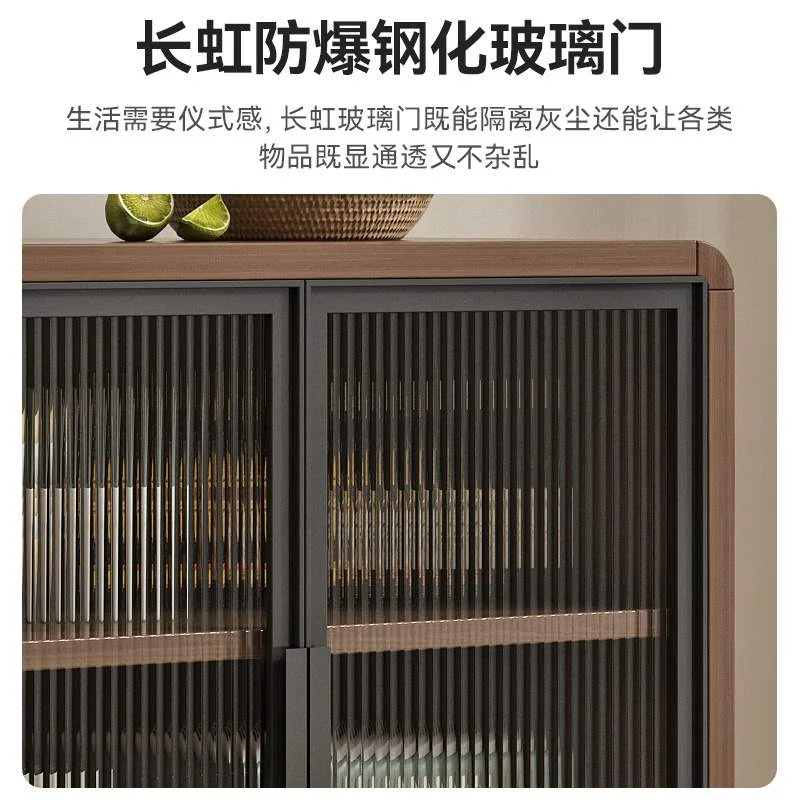 新品靠墙柜餐边实木一体储物柜厨房橱柜茶水柜边柜收纳柜客厅置物