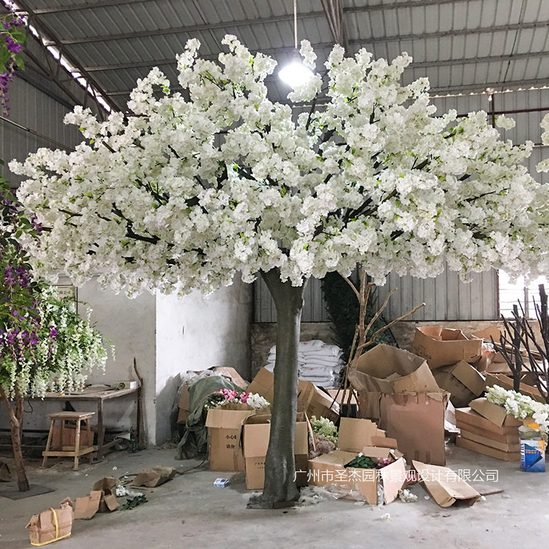 仿真樱花树婚庆装饰花树室外阻燃仿真玻璃钢树加密樱花枝厂家直销
