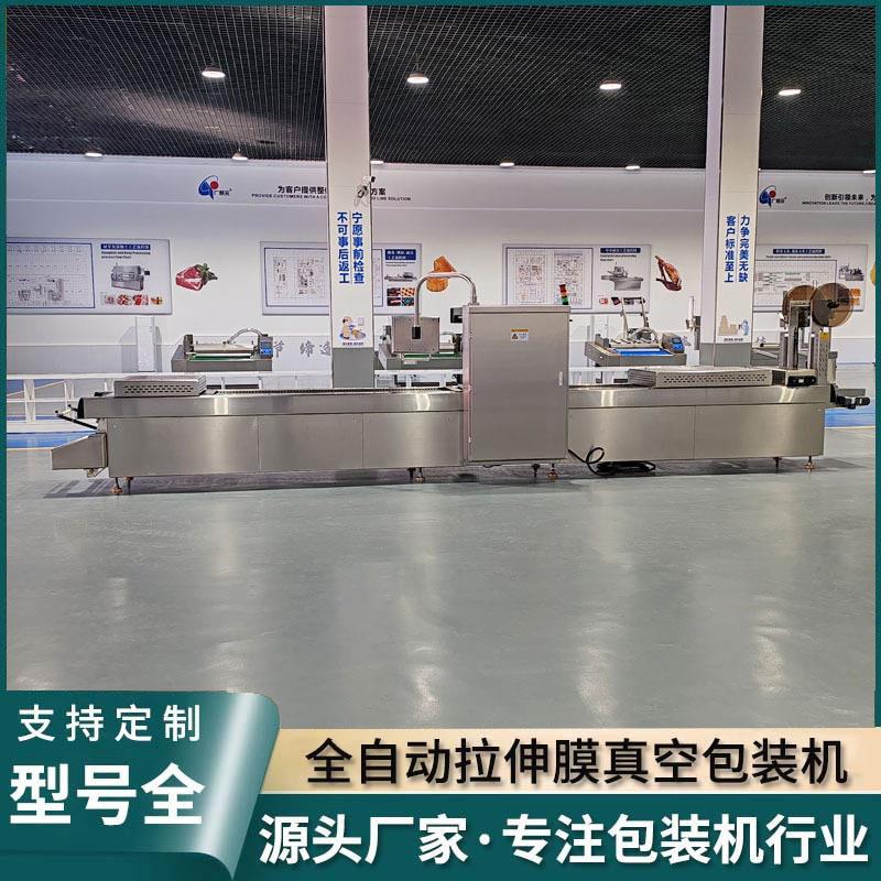 蒜香排骨全自动真空机型号可定制麻辣牛肉片拉伸膜真空包装机