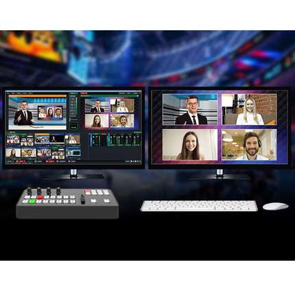 VMIX切换面板 专业控制键盘 支持芯象OBS 8路画面导播UBS采集输出