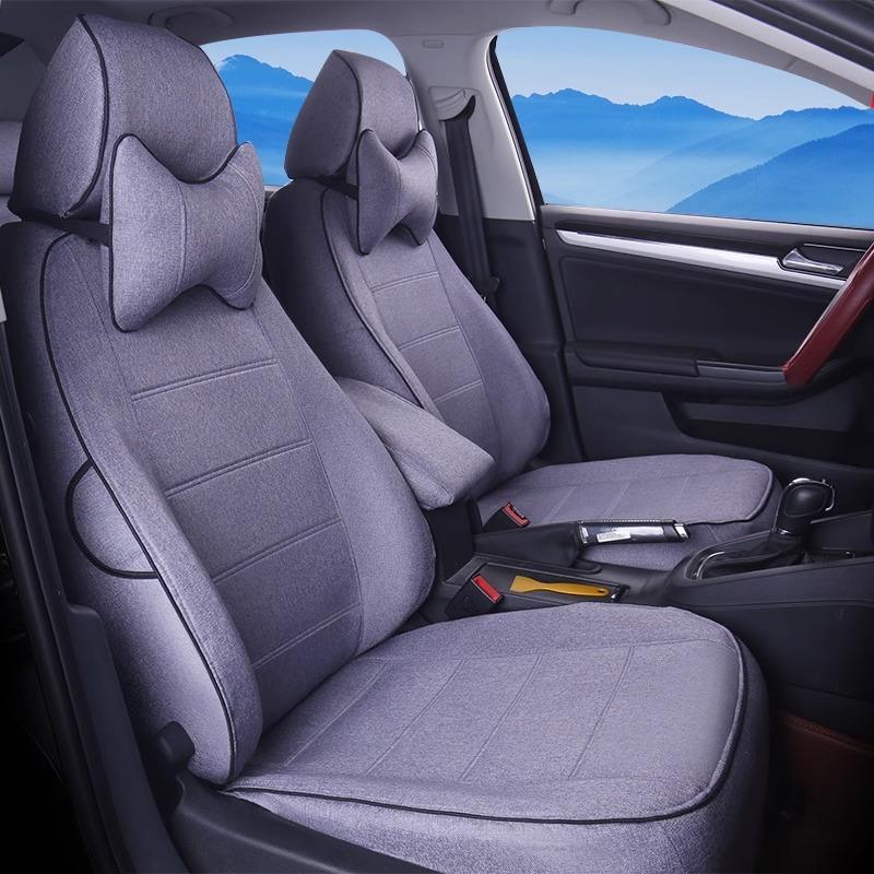 亚麻汽车座套专车专用适用各种车型四季通用座垫坐垫套座椅舒适