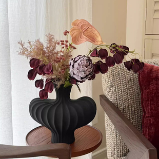 彷真花轻奢高级感玄关客厅餐桌装饰摆饰假花干 干燥花手札花束插