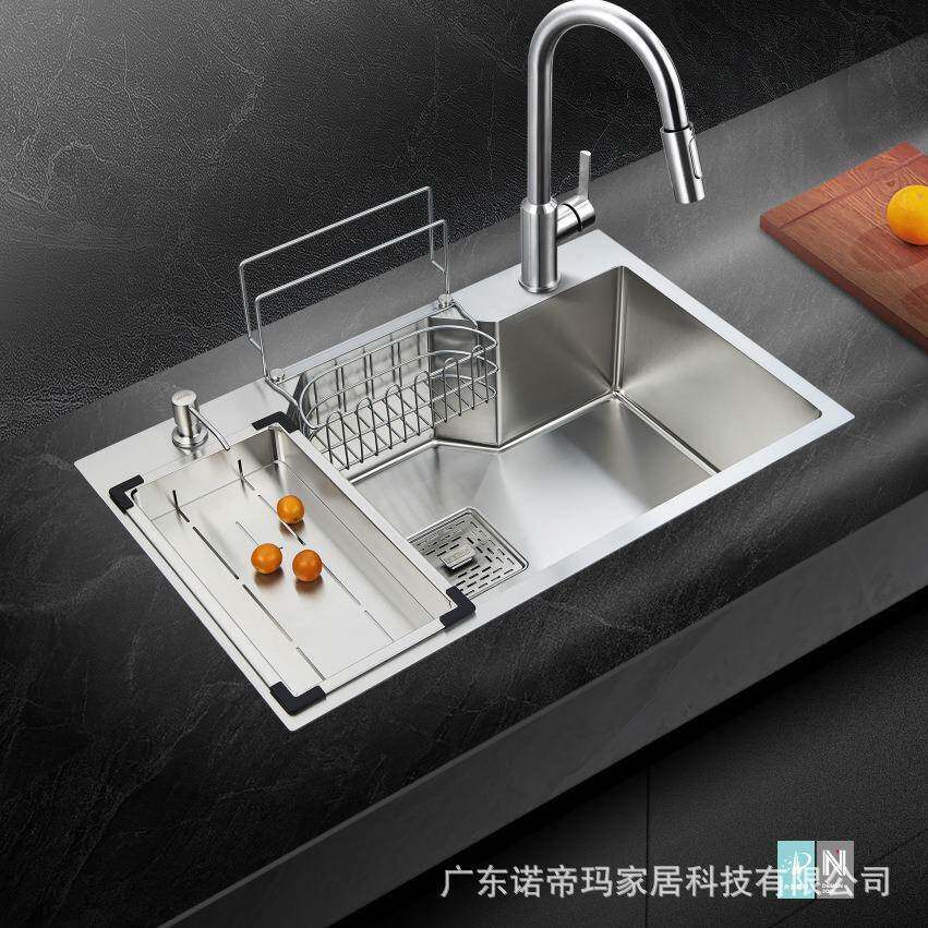 304不锈钢水槽诺帝玛NU353专配有菜板架的小挂篮/沥水篮/方圆下水